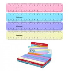 Линейка пластиковая ErichKrause Pastel, 20см, ассорти (в коробке-дисплее по 44 шт)49547