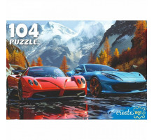 Пазл 104 ЭЛЕМЕНТА. ДВА АВТО НА ФОНЕ ГОР (арт.104-4533)