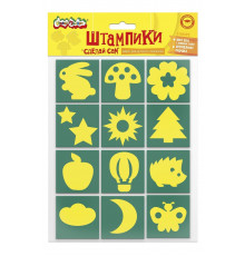 Каляка-Маляка Штампики самодельные из ЭВА Лесная поляна 12шт ШСКМ-Д