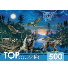 TOPpuzzle. ПАЗЛЫ 500 элементов. НОЧНЫЕ СОВЫ И ВОЛКИ. (Арт.Ф500-3866)