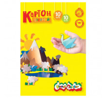 Картон цветной немелованный, Каляка-Маляка, 10 цв. 10 л., А4