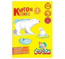 Картон белый немел. Каляка-Маляка А4  8 л. 190 г/м2 в папке