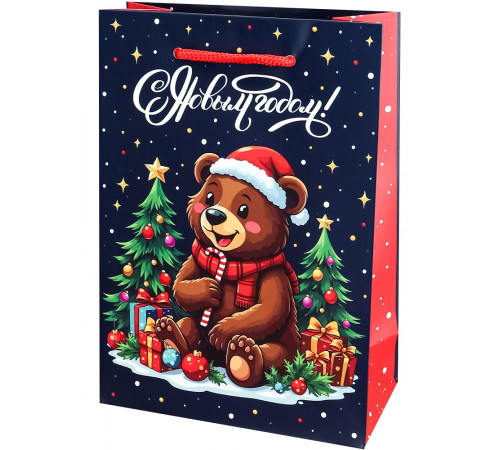 Dream cards Пакет подарочный с мат.лам. 14х20х6,5 см (MS) Медведь, 190г (собс. разр.) ППК-2286