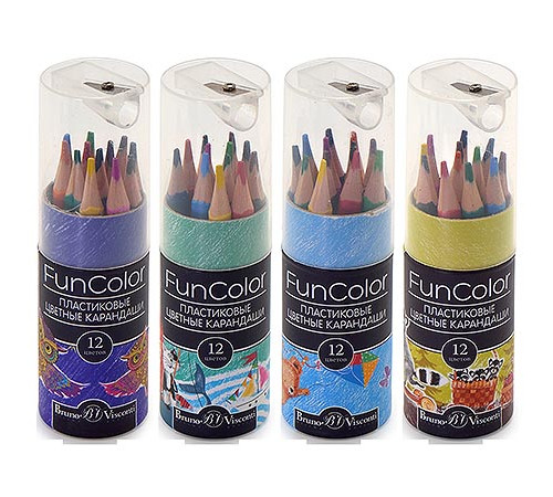 КАРАНДАШИ ЦВЕТНЫЕ УКОРОЧЕННЫЕ 