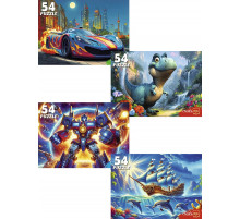 ПАЗЛЫ 54 элемента. ПОДАРОК ДЛЯ МАЛЬЧИКОВ (Арт. П54-8710) кратно 32