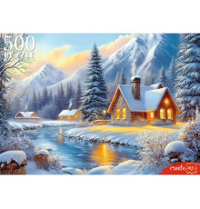 Пр.п.ПАЗЛЫ 500 элементов. ЗИМНИЙ ПЕЙЗАЖ (арт.П500-7622)
