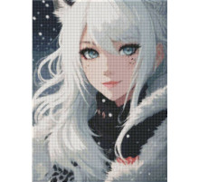Алмаз мозаика (клас.) 30х40 см, с подр., с полн. заполн. (30цв.) Беловолосая девушка (арт. АЛМ-0040)