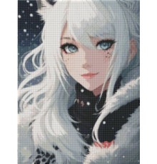 Алмаз мозаика (клас.) 30х40 см, с подр., с полн. заполн. (30цв.) Беловолосая девушка (арт. АЛМ-0040)