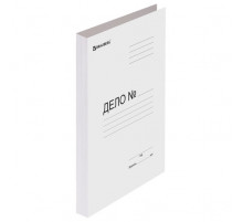 Скоросшиватель картонный мелованный BRAUBERG, 280 г/м2, до 200 листов, 110923