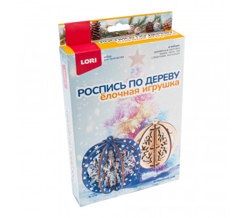 Л.Фнн-067 Роспись по дереву.Ёлочная игрушка 