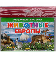 Обучающе карточки. Карточки (европодвес). Животные Европы . Литур.
