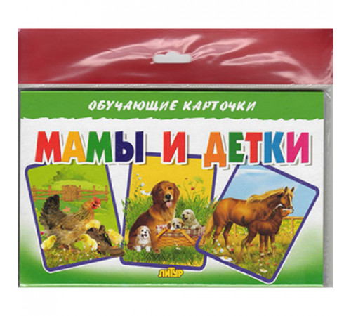 Обучающе карточки. Карточки (европодвес). Мамы и детки . Литур. Обучающе карточки. Карточки (европодвес). Мамы и детки . Литур.