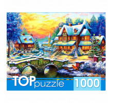 TOPpuzzle. ПАЗЛЫ 1000 элементов. ХТП1000-2163 Зимняя деревня