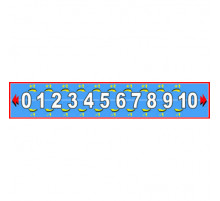 Плакат. Числовой ряд От 0 до 10. Литур.
