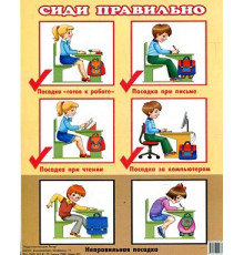 Плакат. Сиди правильно (малый формат) 