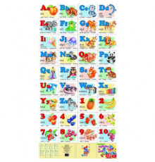 Плакат. Азбука английская с цифрами (большой формат)