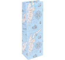 Dream Cards Пакет подарочный с мат. лам. 12x36x9 см Морской компас, 210 гр ППК-1995
