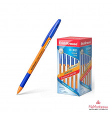Ручка шариковая ErichKrause R-301 Stick&Grip Orange 0.7, цвет чернил синий (в коробке по 50 шт.)39531