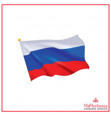 Ф-14870 Плакат вырубной А3. Российский флаг с гербом (Уф-лак)