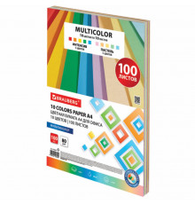 Бумага цветная 10 цветов BRAUBERG 