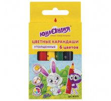 Карандаши цветные утолщенные ЮНЛАНДИЯ 