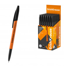 Ручка шариковая ErichKrause Slender Stick Orange 0.7, Super Glide Technology, цвет чернил черный (в коробке по 50 шт.) 63090