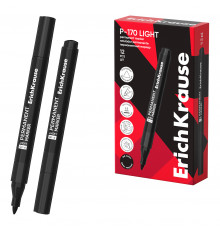 Перманентный маркер ErichKrause P-170 light, цвет чернил черный (в коробке по 12 шт.) 63563