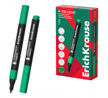 Перманентный маркер ErichKrause P-170 light, цвет чернил зеленый (в коробке по 12 шт.) 63566