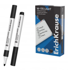 Маркер для досок ErichKrause W-170 light, цвет чернил черный (в коробке по 12 шт.) 63567