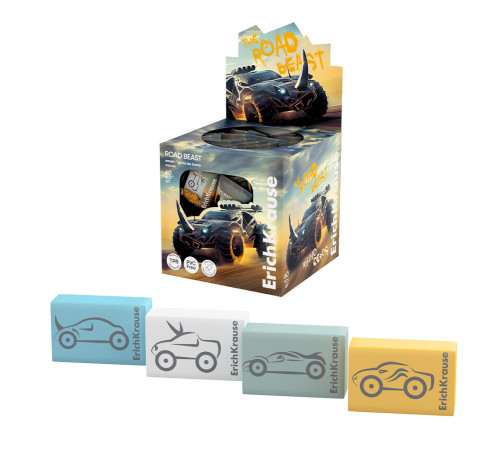 Ластик ErichKrause Road Beast (в коробке по 60 шт.) 63058