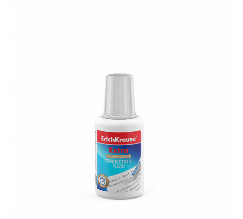 Корректирующая жидкость с кисточкой ErichKrause Extra, 20г (в пластиковом поддоне по 10 шт.)5