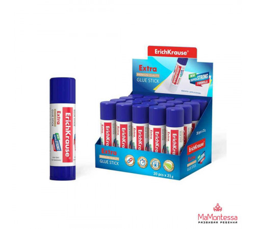 Клей-карандаш ErichKrause Extra, 21г  2368