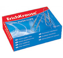 Скрепки металлические оцинкованные ErichKrause®, 50мм (коробка 100 шт.)