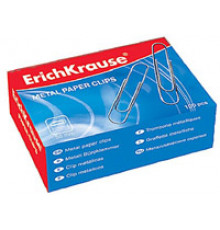 Скрепки металлические оцинкованные ErichKrause®, 50мм (коробка 100 шт.)