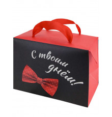 Подарочный пакет-коробка с глян.лам  15*11*9 см(S) 