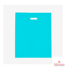 Пакет полиэтиленовый с вырубной ручкой, бирюзовый 40-50 См, 30 мкм 7819146