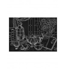 Гравюра А4 в конверте. Золото. ЧАЕПИТИЕ (арт. Г-0512)