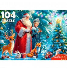 Пр.п.ПАЗЛЫ 104 элемента. СКАЗКА У НОВОГОДНЕЙ ЕЛКИ (арт.П104-7601)