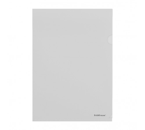 Папка-уголок пластиковая ErichKrause® Fizzy Clear, A4, прозрачный (в пакете по 12 шт.)