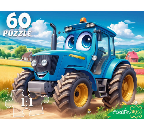 ПАЗЛЫ 60 элементов. Трактор в поле  П60-5992