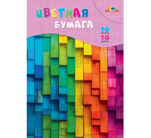 Цв. бумага  А4 10л.,10цв. офс., папка 