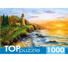 TOPpuzzle. ПАЗЛЫ 1000 элементов. ШТТП1000-9858 Маяк на морском берегу
