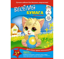 Цв. бумага А4 двухсторон. с рисунком 8л.,8цв.