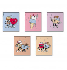 Тетрадь общая ученическая ErichKrause Yummy, 48 листов, клетка, матовая ламинация+выборочный УФ-лак_MIX-PACK 63309