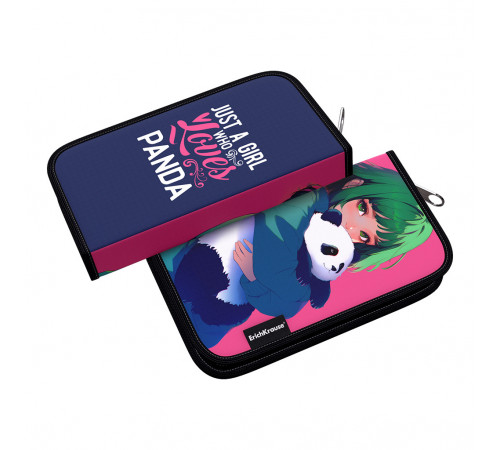 Пенал-книжка без наполнения ErichKrause 110x205x25мм Panda Hugs 62880