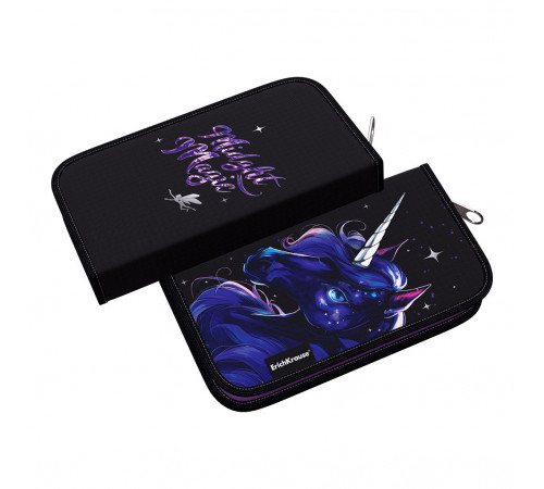 Пенал-книжка без наполнения ErichKrause 110x205x25мм Black Unicorn 62883