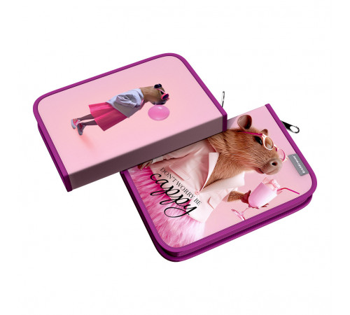 Пенал-книжка без наполнения ErichKrause 135x205x30мм CapyBarbara 63838