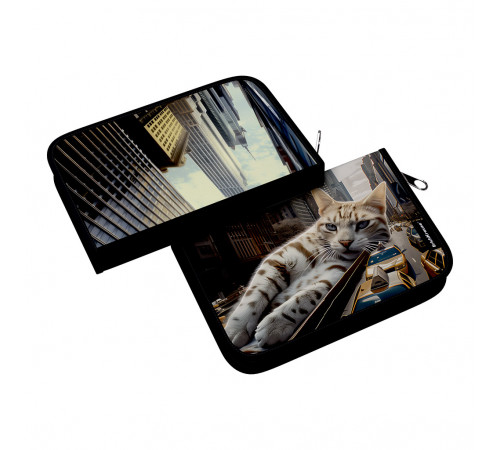 Пенал-книжка без наполнения ErichKrause 135x205x30мм Big City Cats 62904