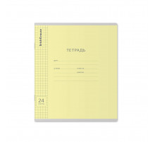 Тетрадь школьная ученическая ErichKrause Классика Visio желтая, 24 листа, клетка (в плёнке по 10 шт.) 40017