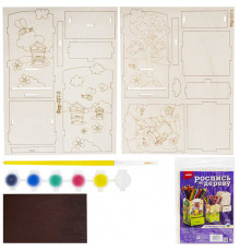 Роспись по дереву. Карандашница 